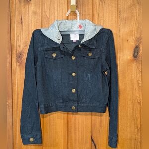 YMI‎ Stylish Denim Jacket with Gray Hood
